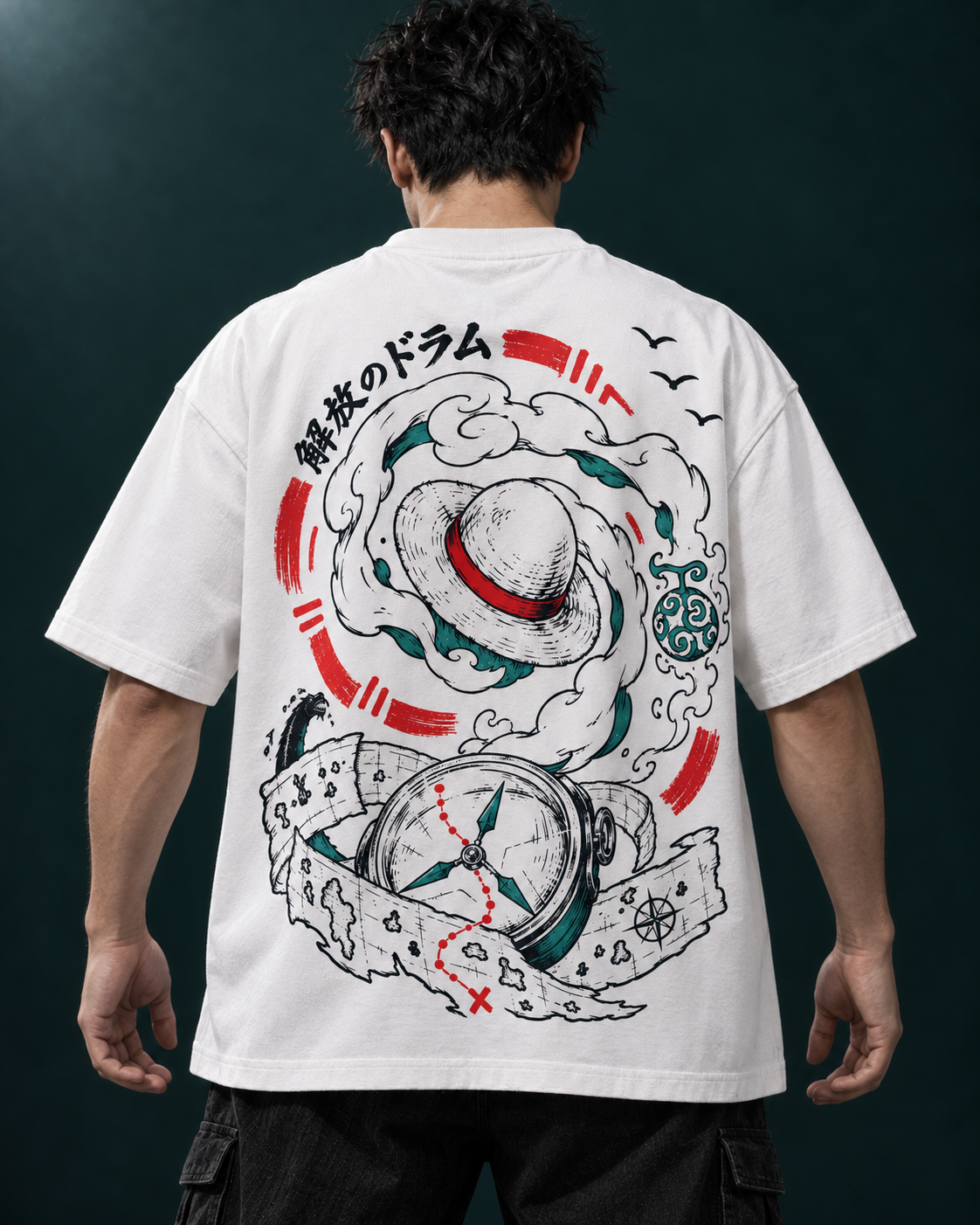 Luffy Straw-Hat Oversized Tee