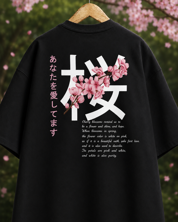 Sakura Bloom Premium Oversized Tee