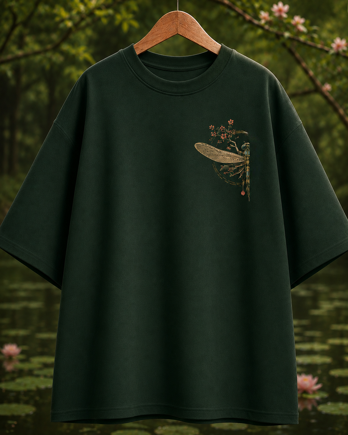 Golden Dragonfly Premium Oversized Tee