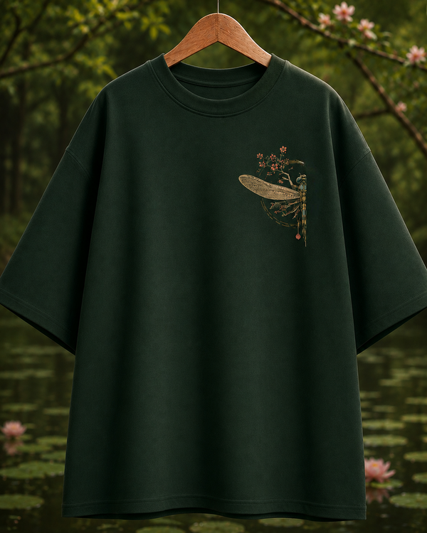 Golden Dragonfly Premium Oversized Tee