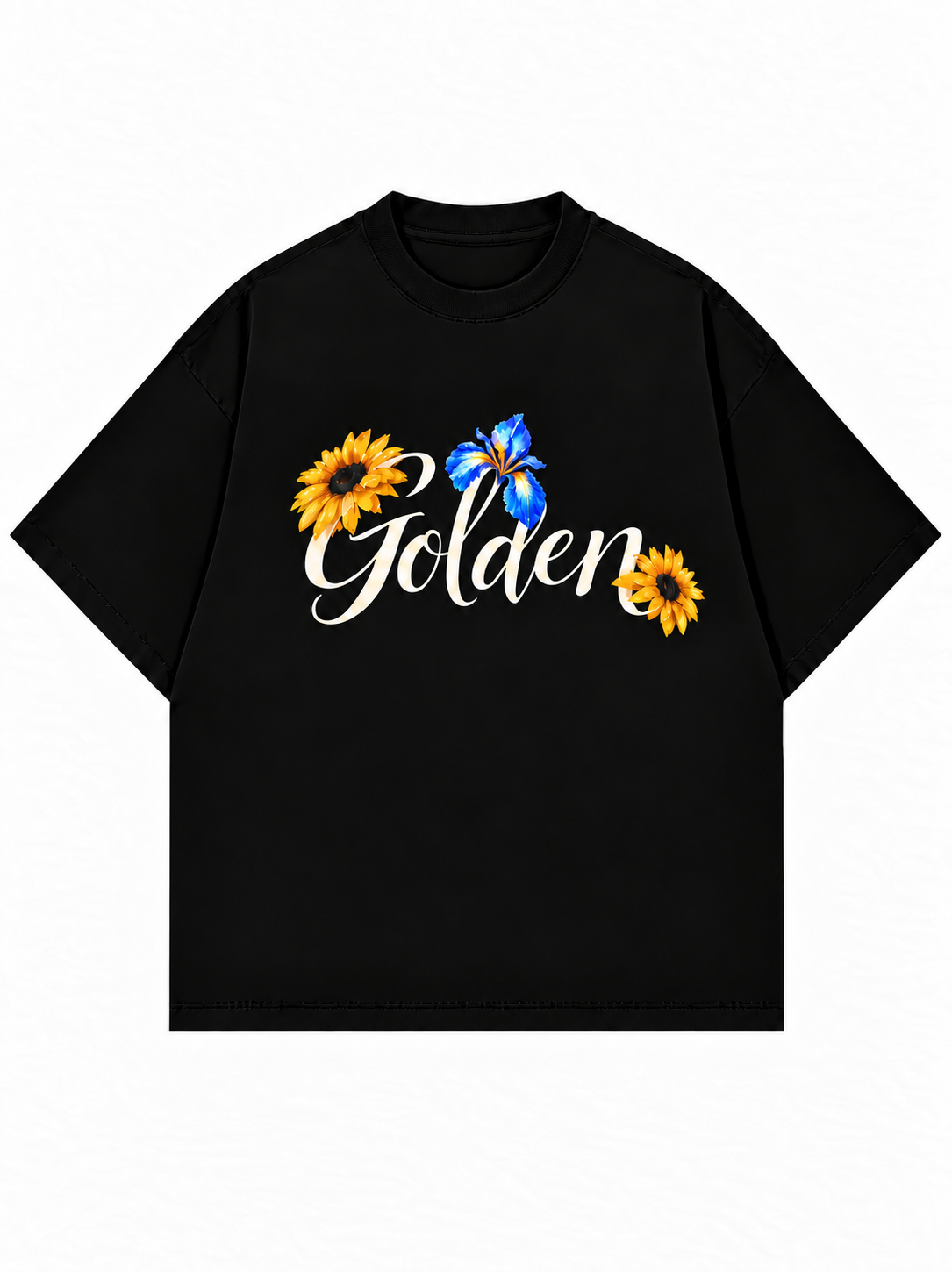 Royal blue Sunflower Oversized Tee