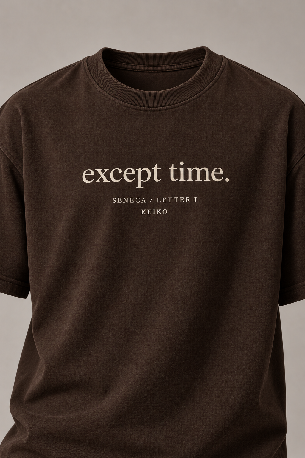 Only Time Espresso Premium Oversized T-Shirt