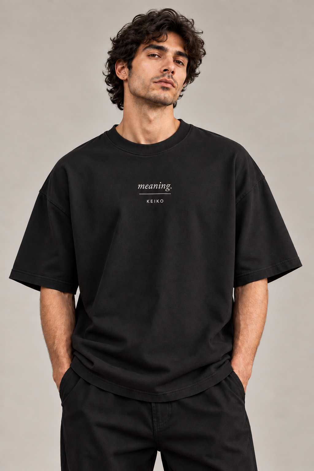 The Meaning Changes Charcoal Premium Oversized T-Shirt