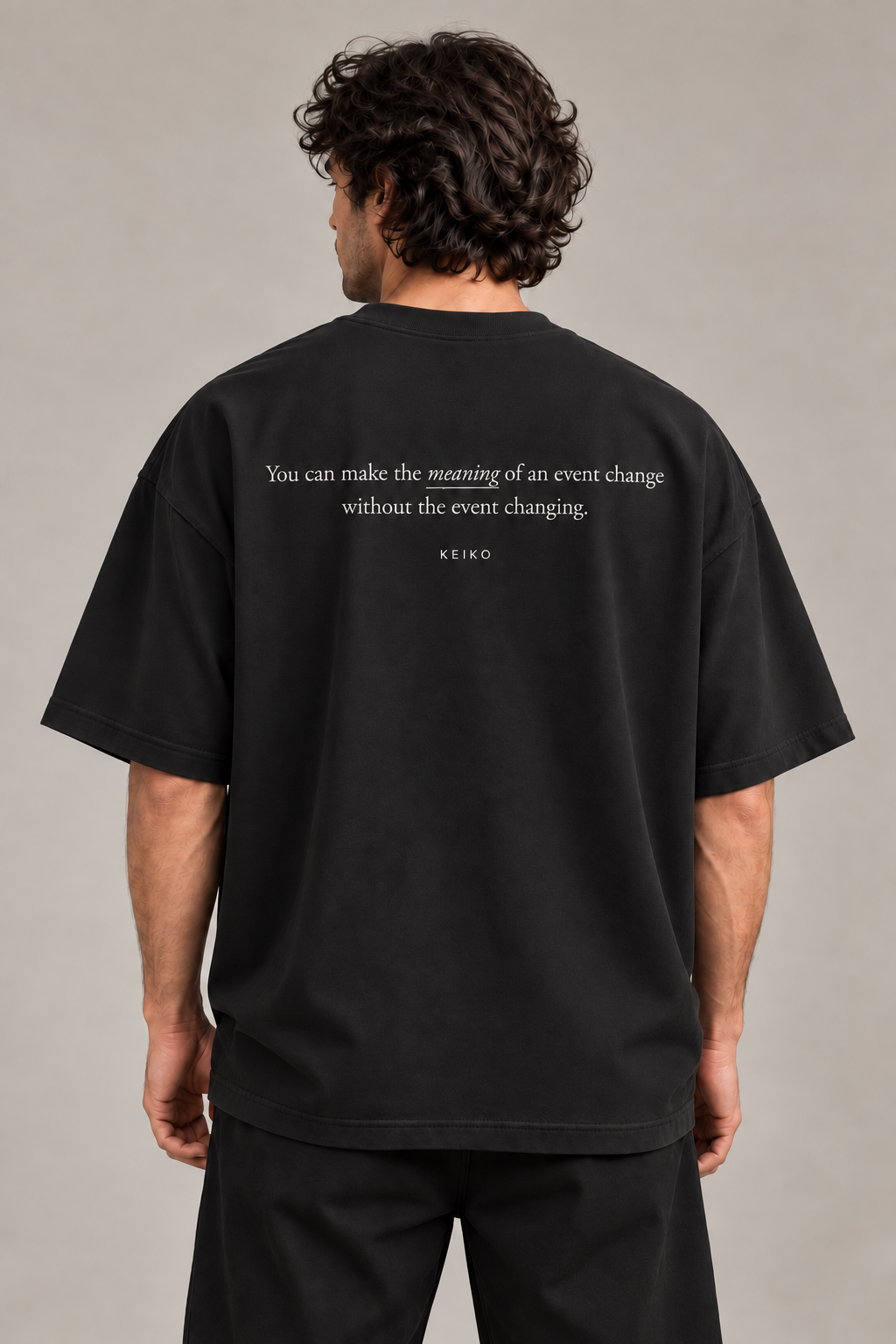 The Meaning Changes Charcoal Premium Oversized T-Shirt