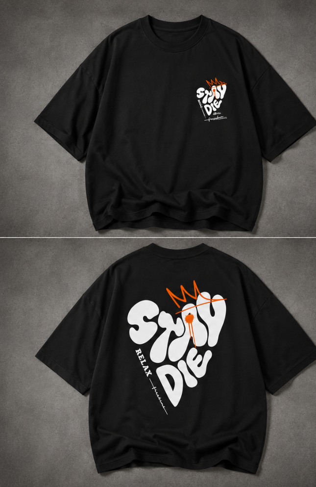 Streetwear Stay Die Heart Premium Oversized Tee