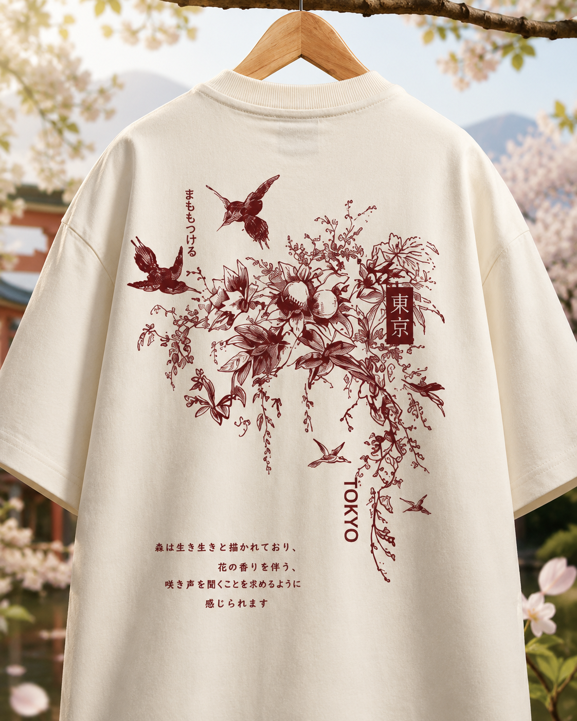 Tokyo Flora Premium Oversized Tee