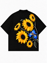 Royal blue Sunflower Oversized Tee 1