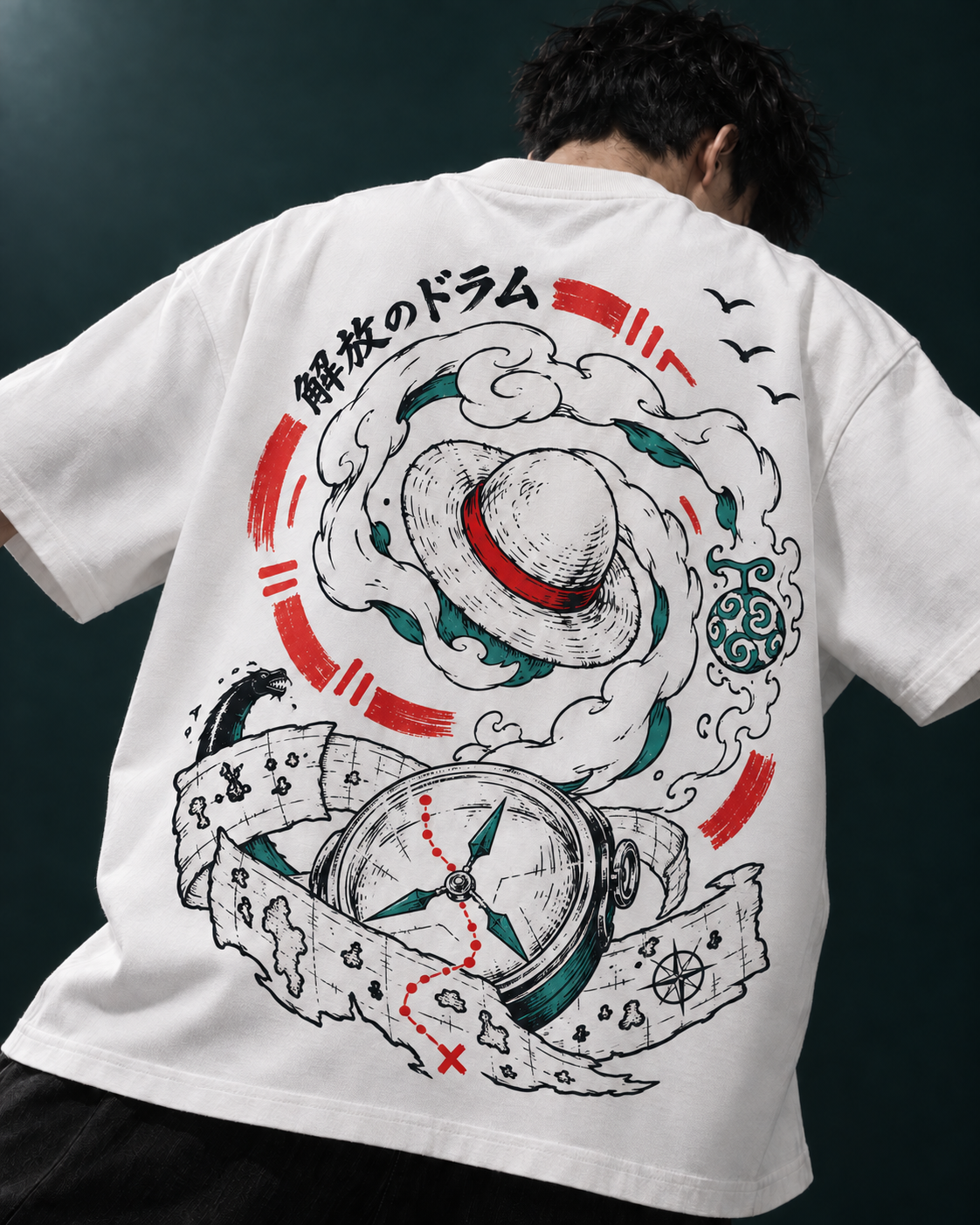 Luffy Straw-Hat Oversized Tee