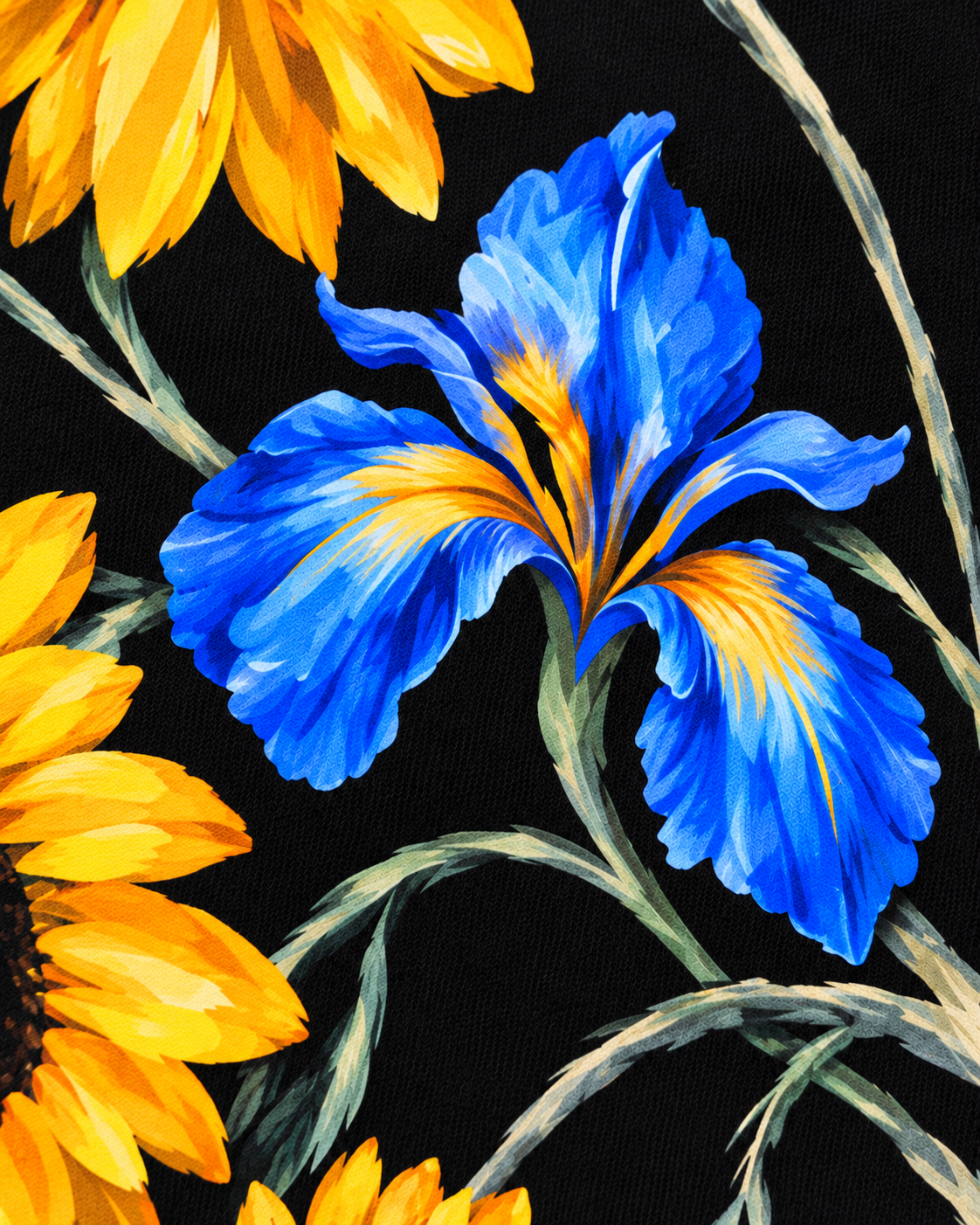Royal blue Sunflower Oversized Tee