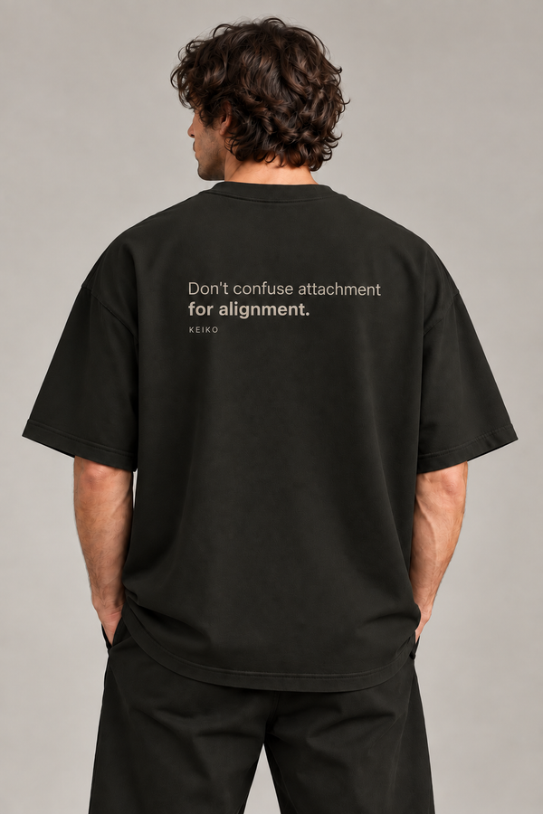 Alignment Dark Olive Premium Oversized T-Shirt — back