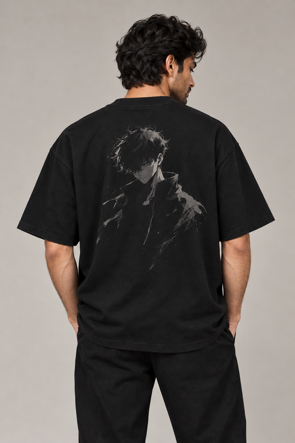 Arise Black Premium Oversized T-Shirt — back