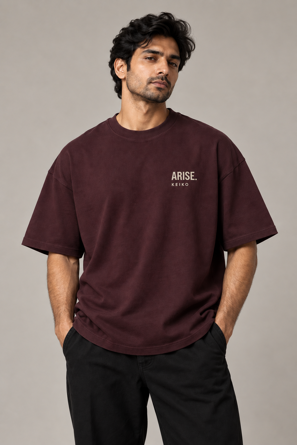 Arise Oxblood Premium Oversized T-Shirt