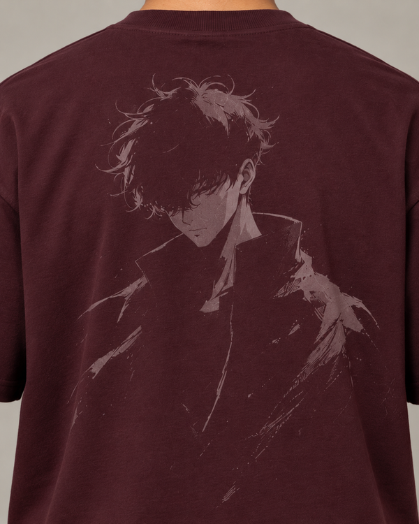 Arise Oxblood Premium Oversized T-Shirt — detail