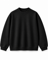 Black Oversized Crewneck Sweatshirt 1