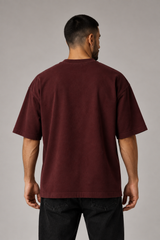 Calm Is A Flex Oxblood Premium Oversized T-Shirt 2