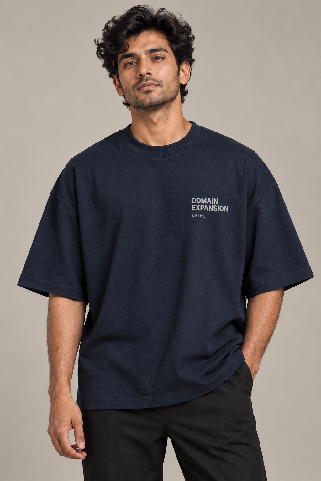 Domain Expansion Navy Premium Oversized T-Shirt