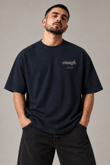 Enough Ink Navy Premium Oversized T-Shirt 1