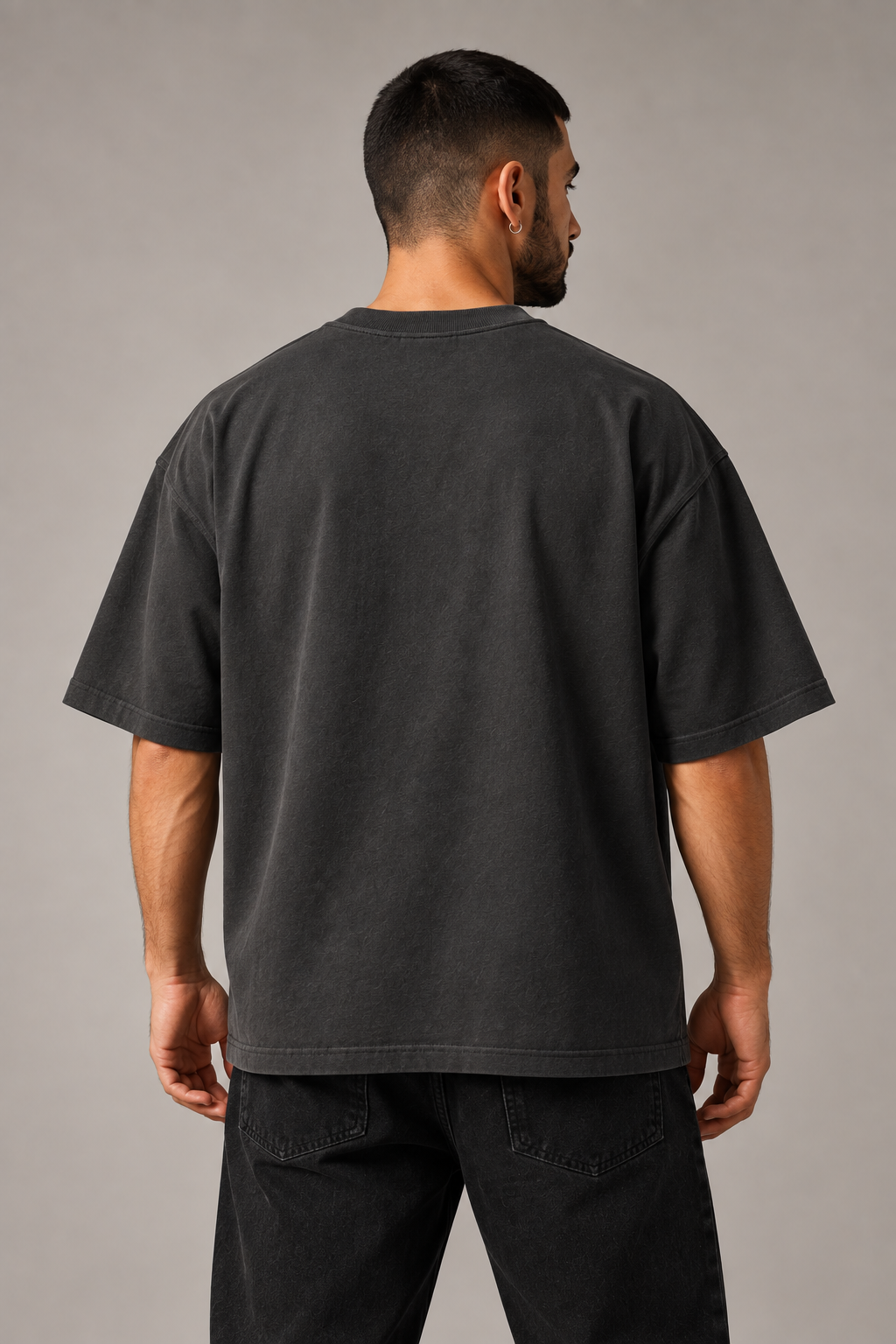 Less Noise More Life Slate Grey Premium Oversized T-Shirt