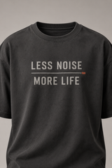Less Noise More Life Slate Grey Premium Oversized T-Shirt 3