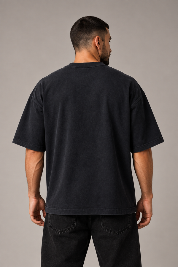 Let It Happen Midnight Navy Premium Oversized T-Shirt — back
