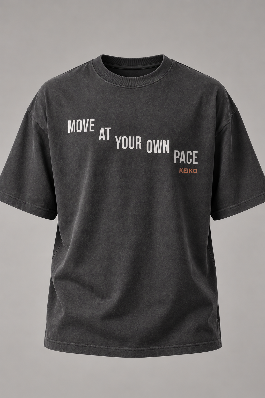 Measured Motion Slate Grey Premium Oversized T-Shirt