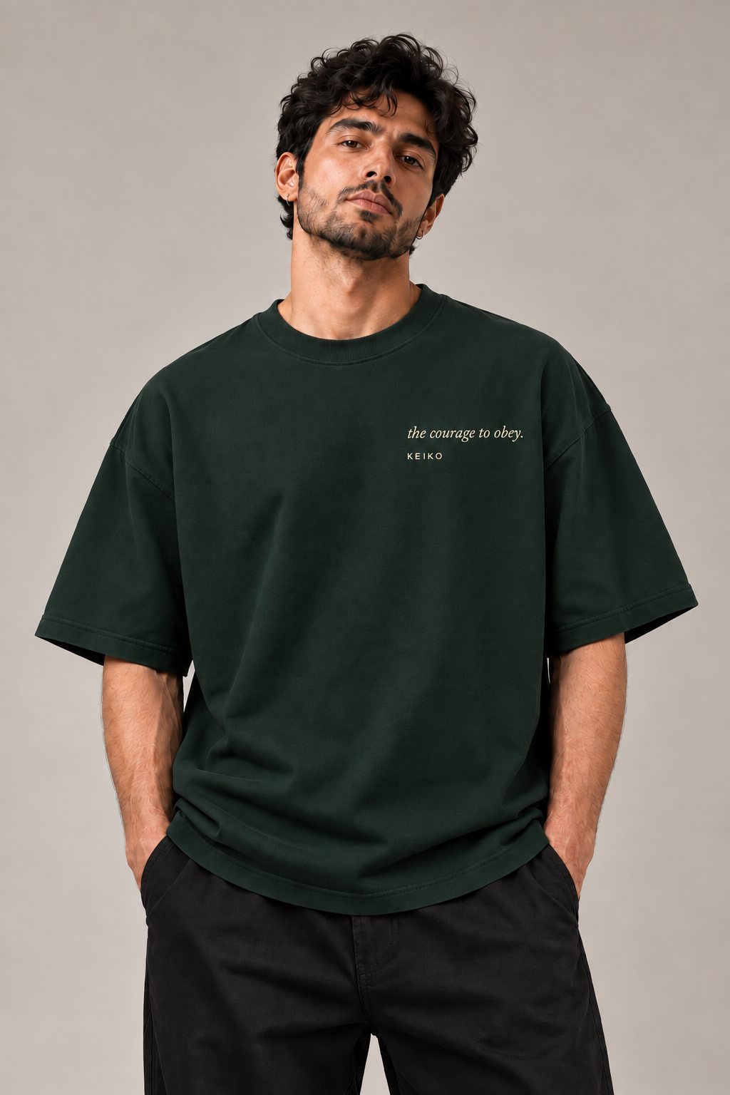 Obey The Clarity Forest Green Premium Oversized T-Shirt
