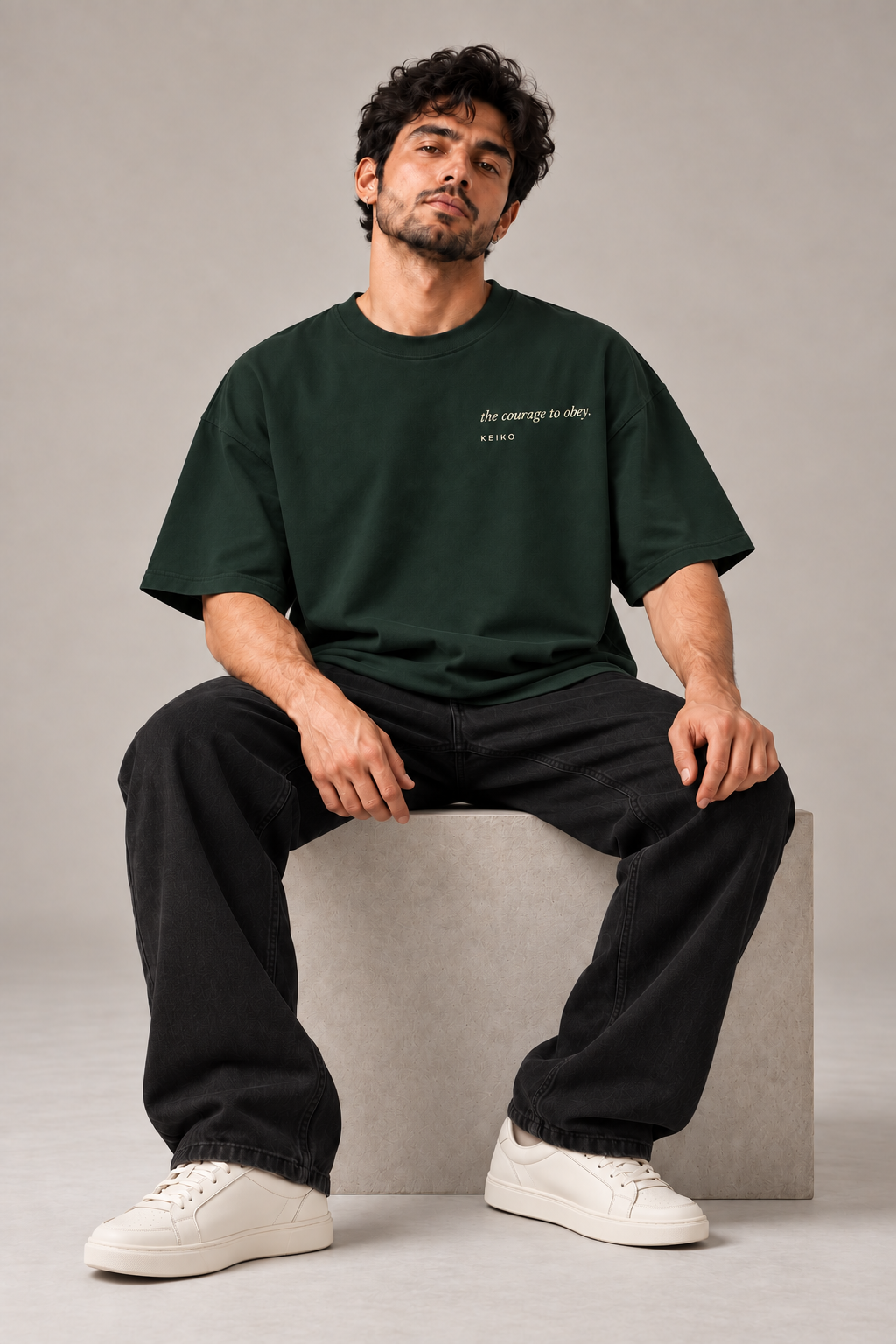 Obey The Clarity Forest Green Premium Oversized T-Shirt