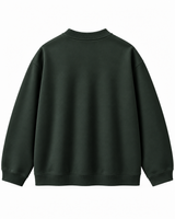 Olive Green Oversized Crewneck Sweatshirt 2