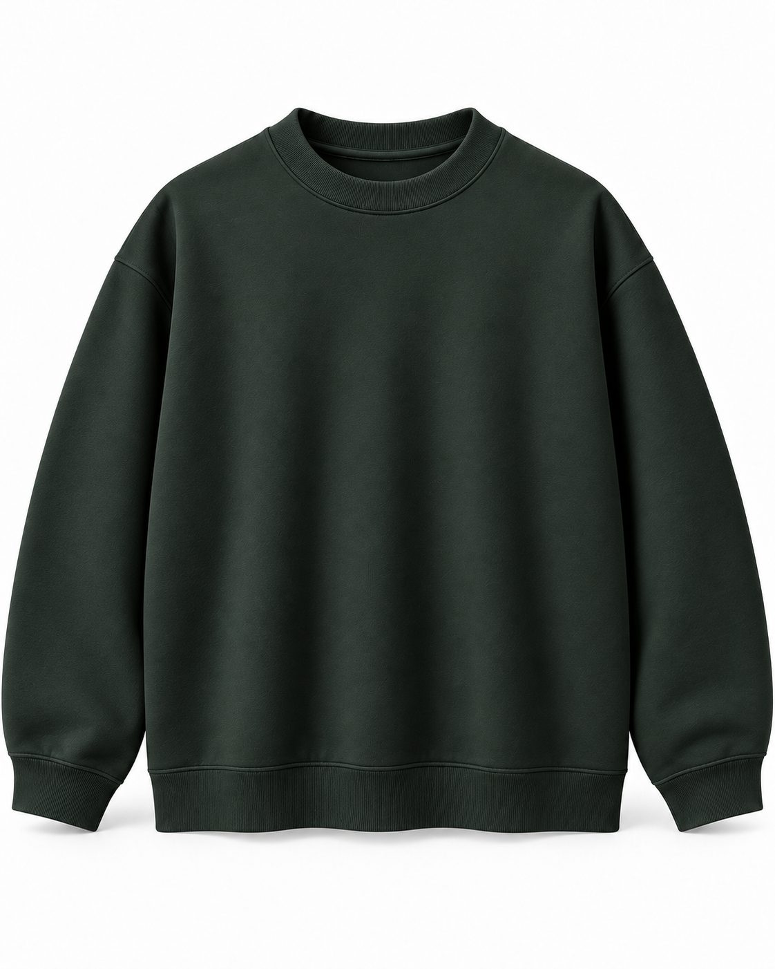 Olive Green Oversized Crewneck Sweatshirt