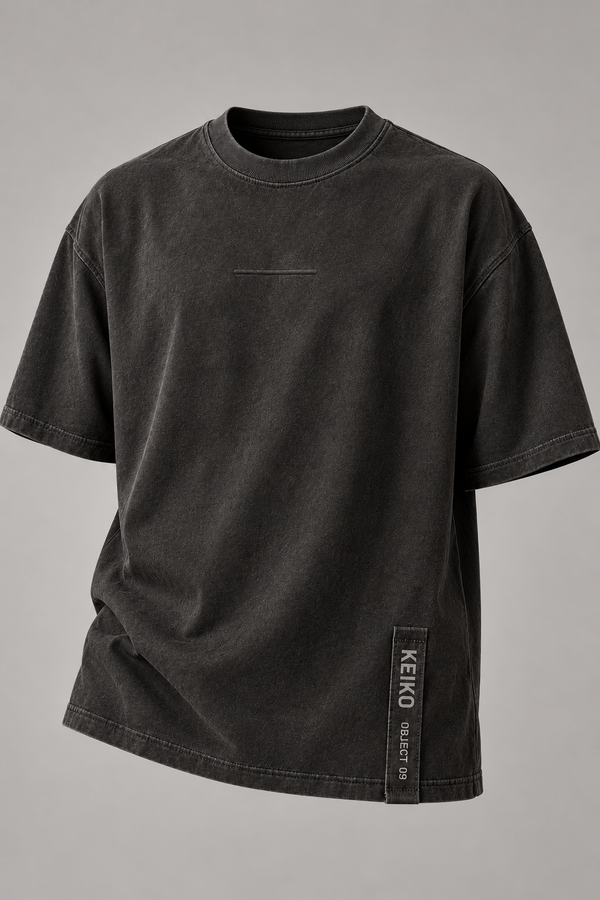 Outside The Label Charcoal Premium Oversized T-Shirt — detail