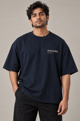 Plus Ultra Midnight Navy Premium Oversized T-Shirt 1