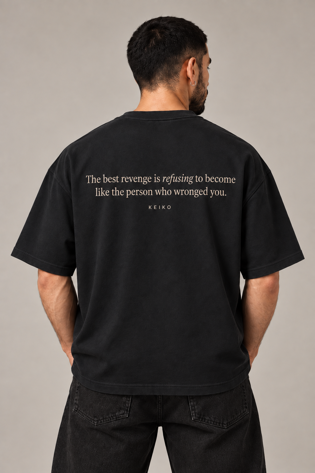 Refuse The Echo Charcoal Premium Oversized T-Shirt