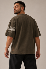 Side Language Olive Premium Oversized T-Shirt 2