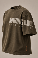 Side Language Olive Premium Oversized T-Shirt 3
