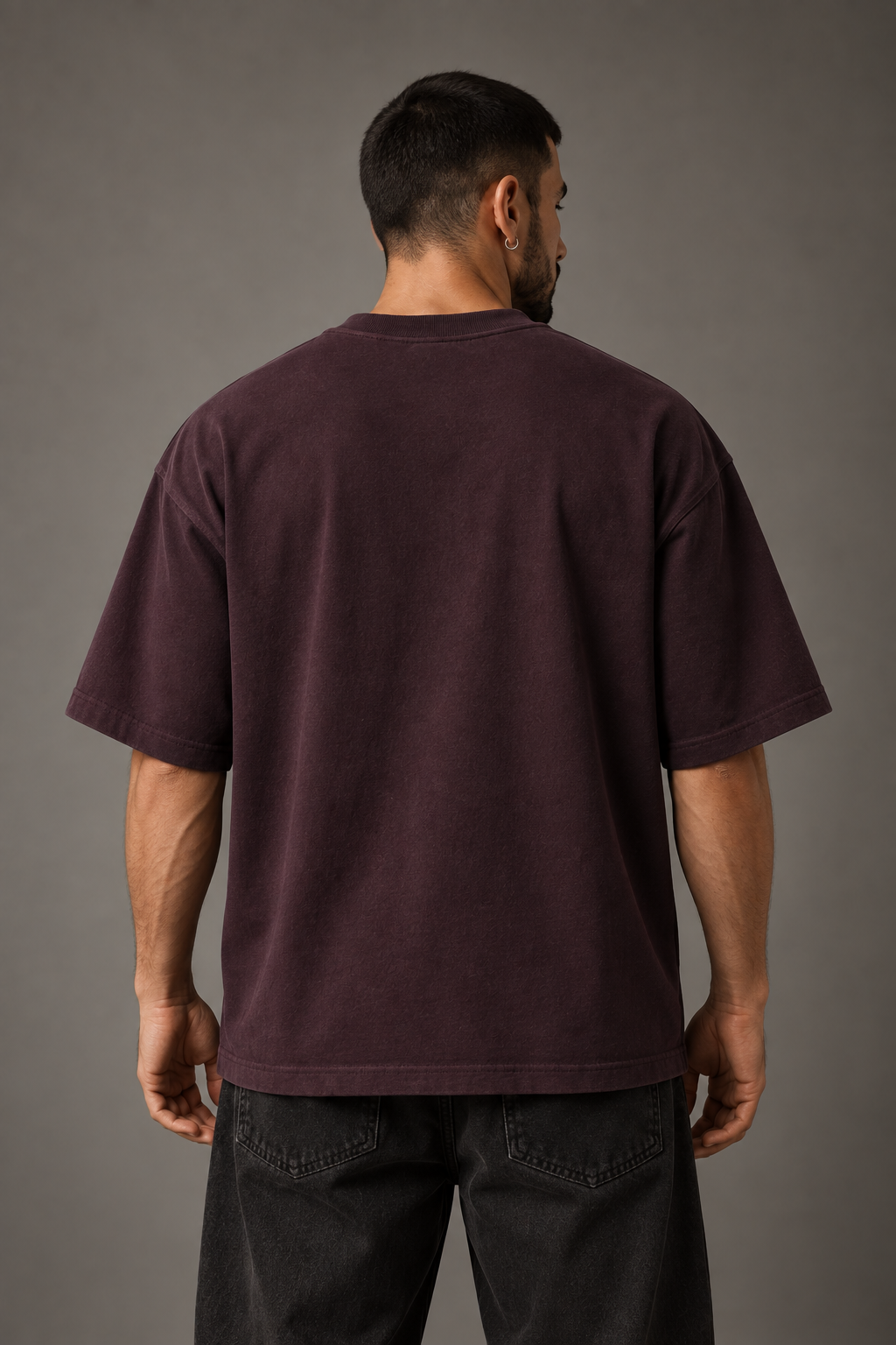 Slow Hours Deep Plum Premium Oversized T-Shirt