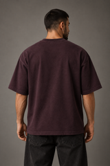 Slow Hours Deep Plum Premium Oversized T-Shirt 2