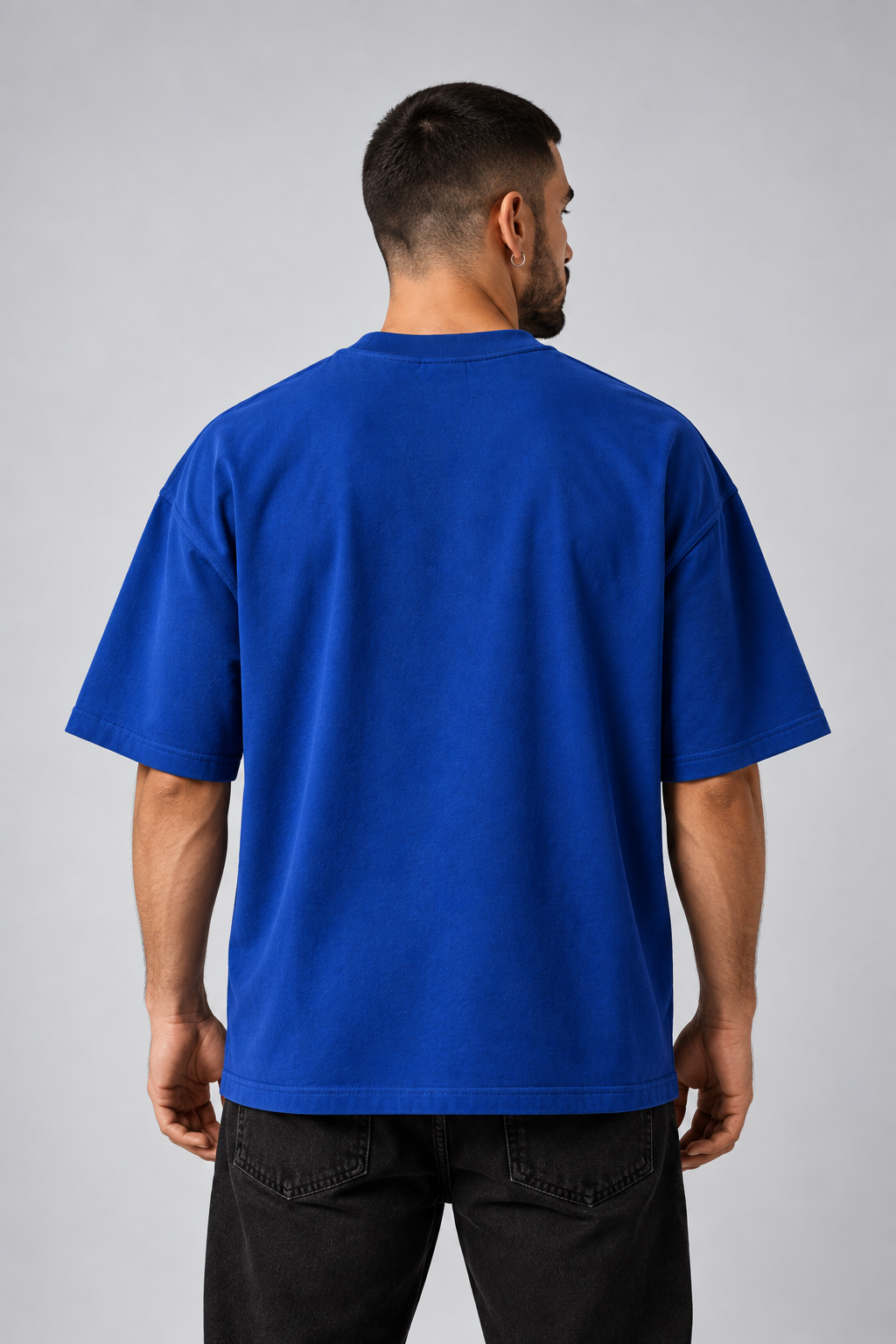 Stay Curious Cobalt Blue Premium Oversized T-Shirt