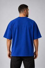 Stay Curious Cobalt Blue Premium Oversized T-Shirt 2
