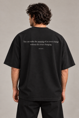 The Meaning Changes Charcoal Premium Oversized T-Shirt 2