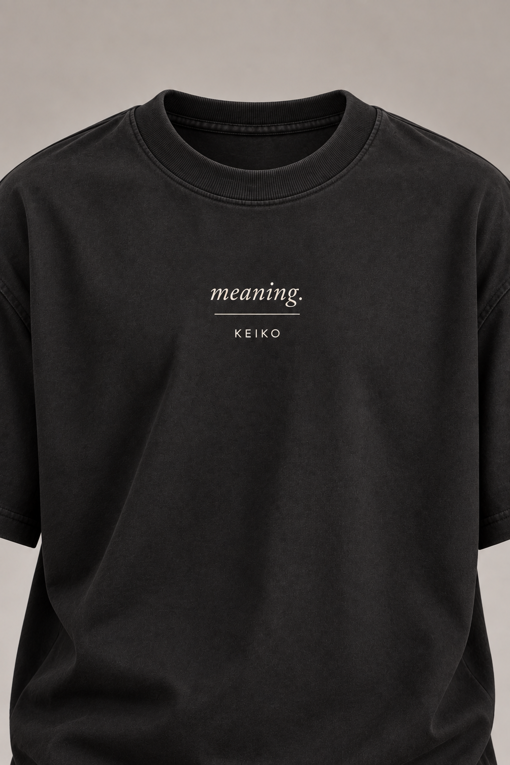 The Meaning Changes Charcoal Premium Oversized T-Shirt