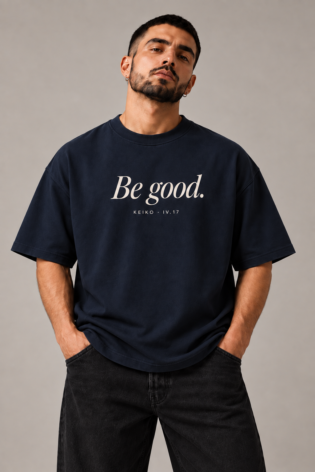 The Witness Ink Navy Premium Oversized T-Shirt