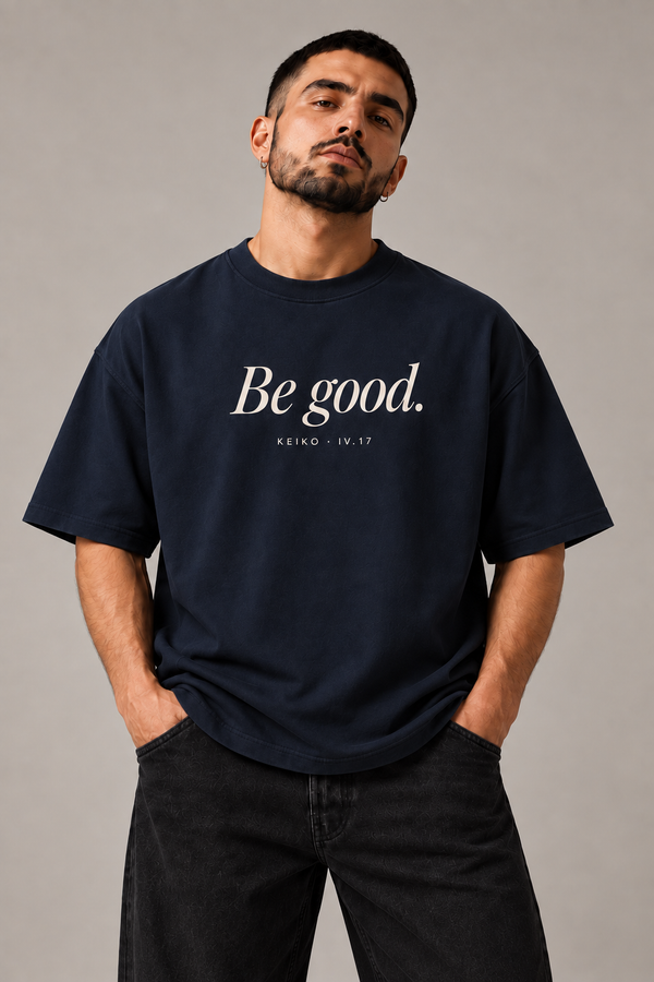 The Witness Ink Navy Premium Oversized T-Shirt — front