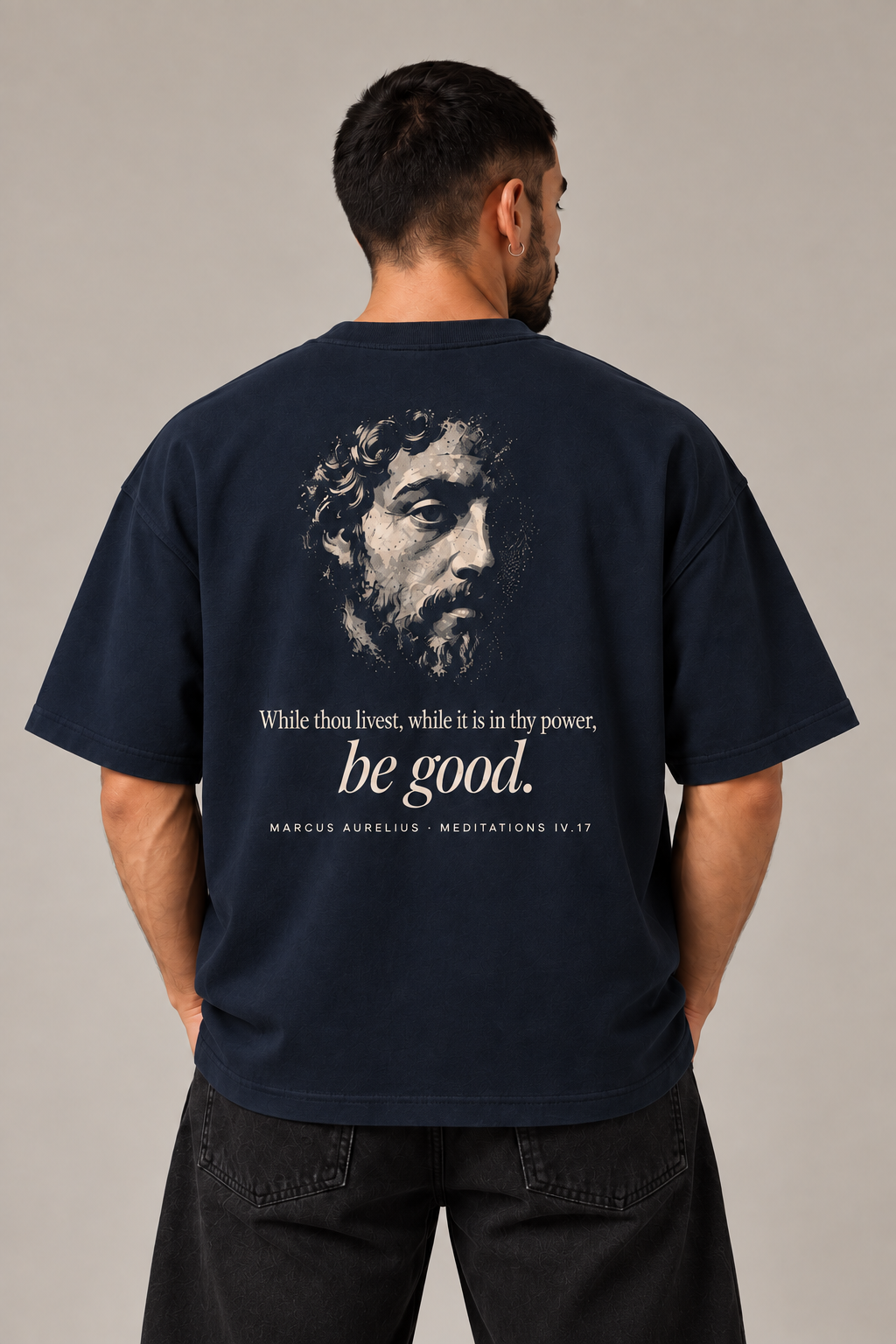 The Witness Ink Navy Premium Oversized T-Shirt