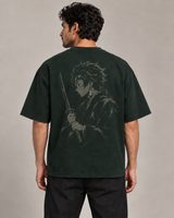 Total Concentration Forest Green Premium Oversized T-Shirt 2