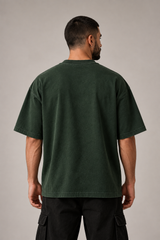 Unrushed Forest Green Premium Oversized T-Shirt 2