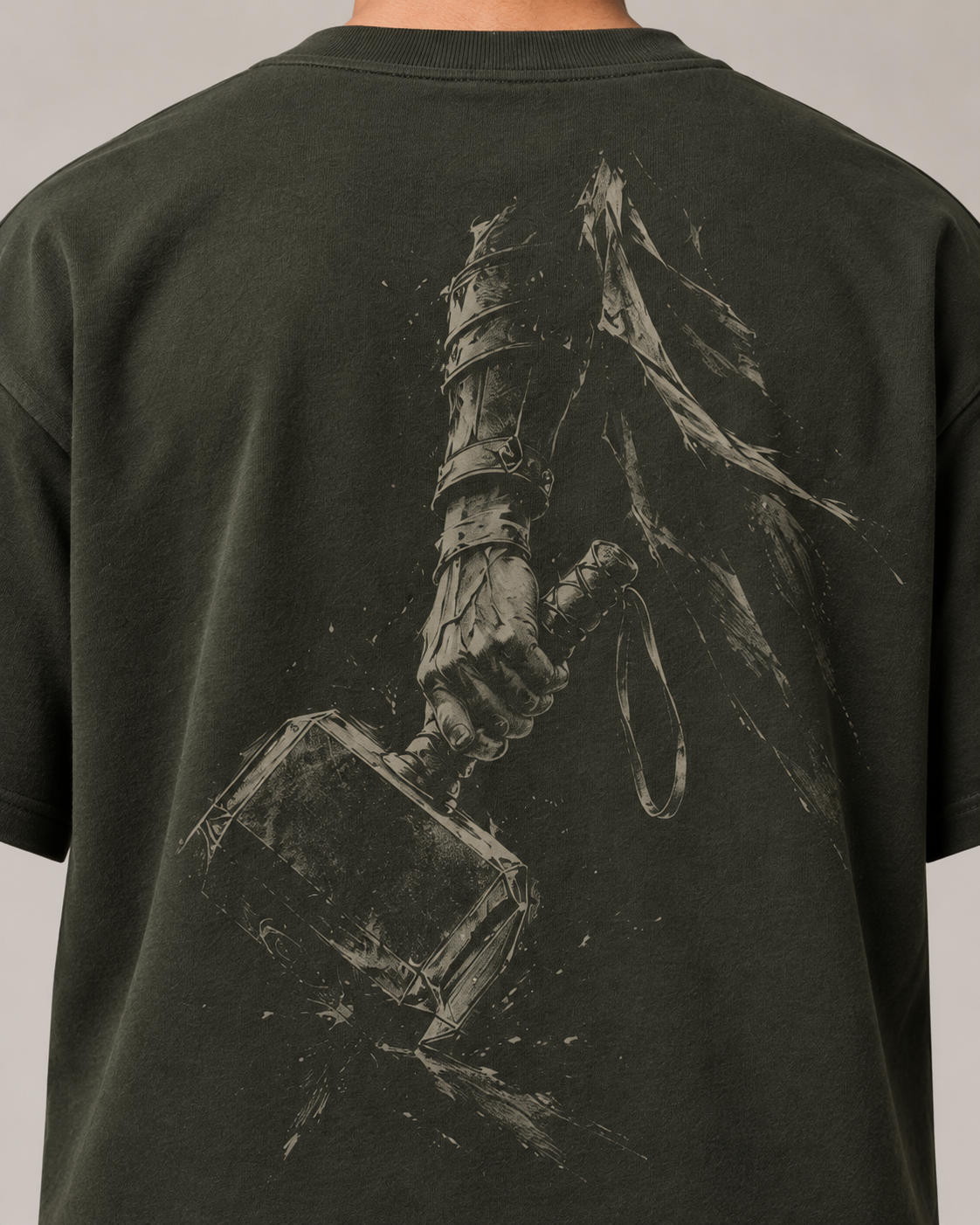 Worthy Dark Olive Premium Oversized T-Shirt