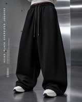 BLACK BAGGY JOGGERS - RELAXED 1