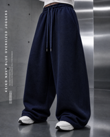 NAVY BLUE BAGGY JOGGERS - RELAXED 1