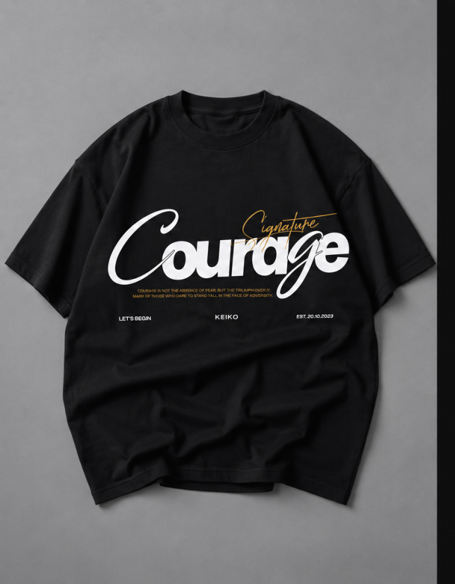 Signature Courage Premium Oversized Tee